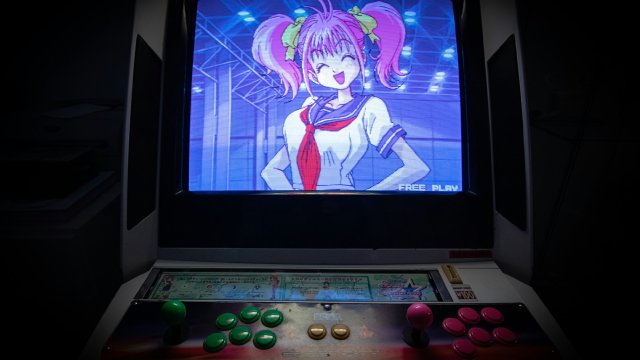 Neon-lit street and a character-inspired look