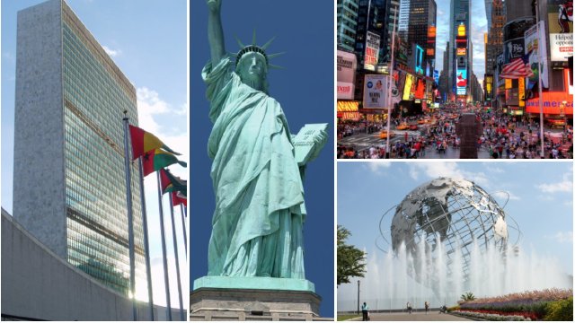 マンハッタンの摩天楼と美しいスカイライン